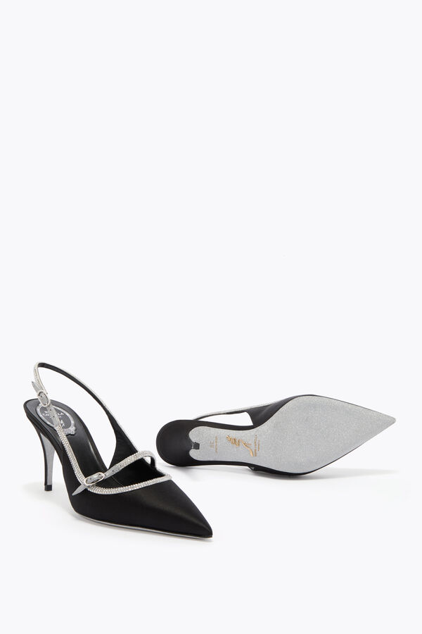 juvel lily svart och silver slingback 80 rene caovilla