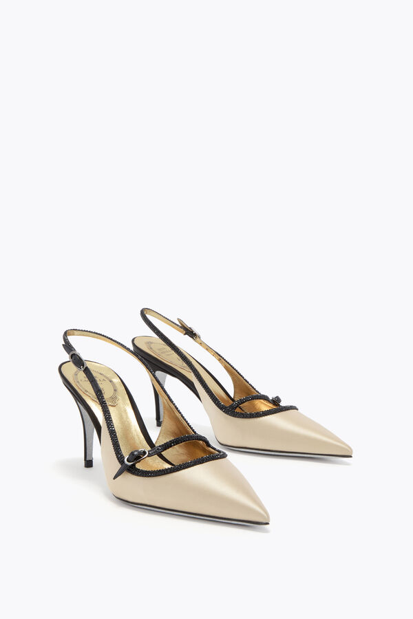 juvel lily svart och champagne slingback 80 rene caovilla