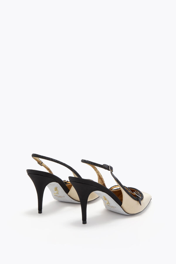 juvel lily svart och champagne slingback 80 rene caovilla