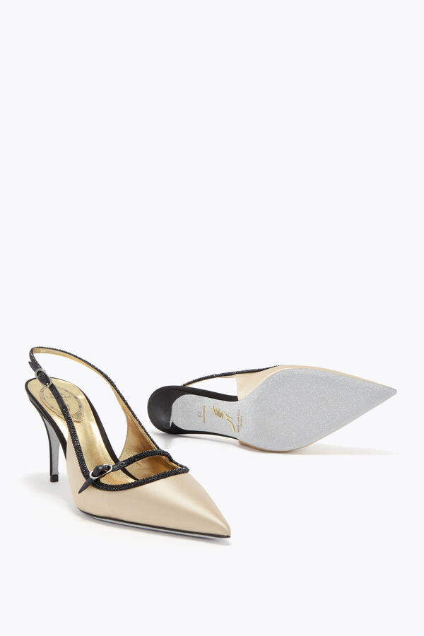juvel lily svart och champagne slingback 80 rene caovilla