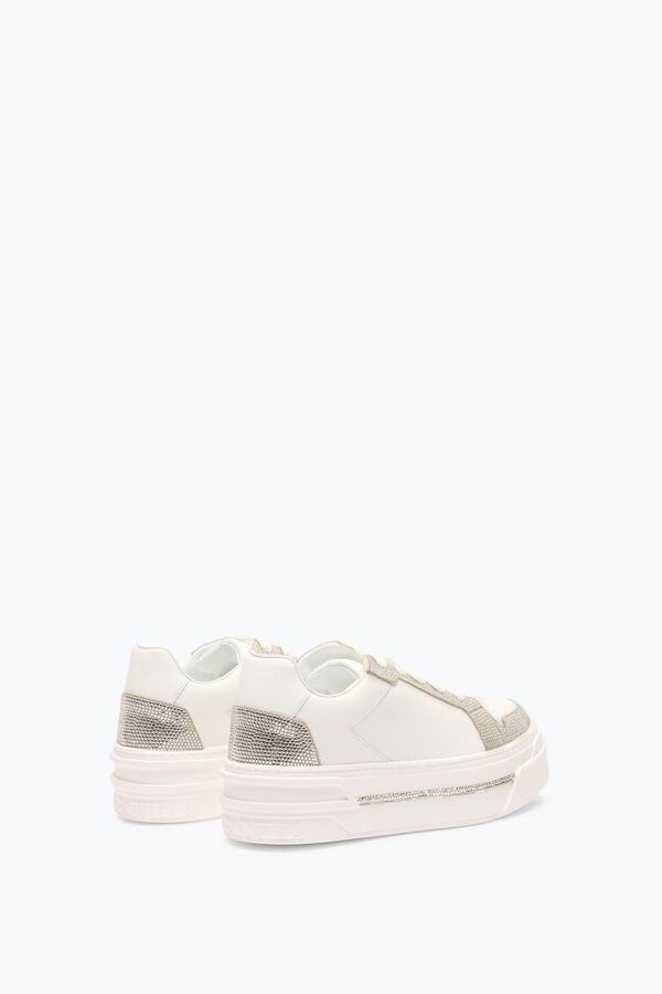 jeweled xtra vit sneaker silver med kristaller 50 rene caovilla