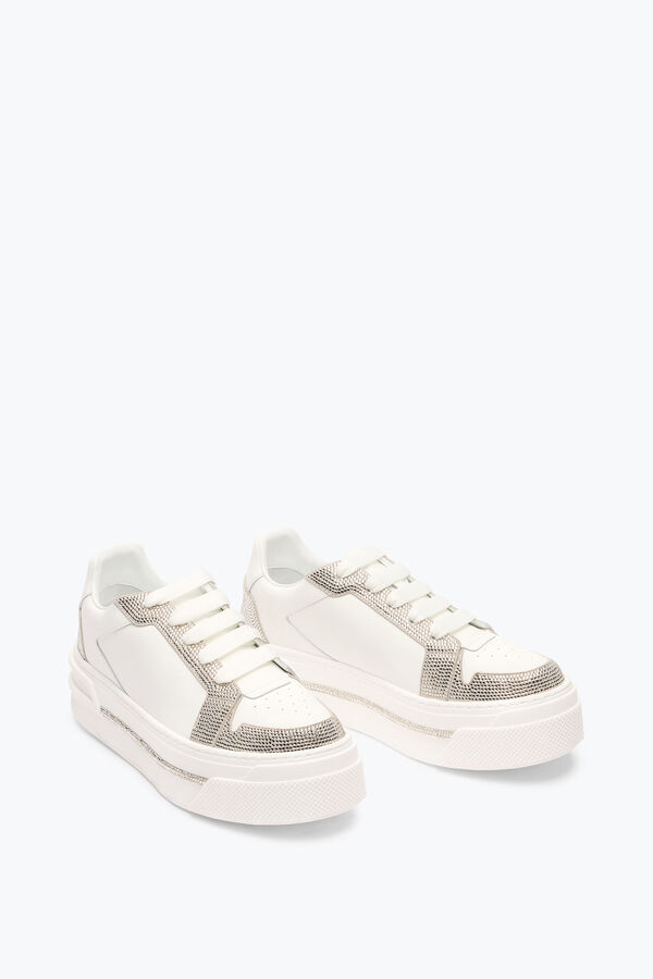 jeweled xtra vit sneaker silver med kristaller 50 rene caovilla