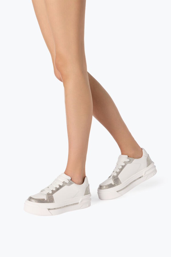 jeweled xtra vit sneaker silver med kristaller 50 rene caovilla