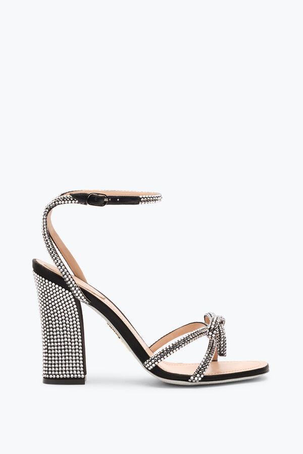 jeweled nicole svart sandal 105 rene caovilla