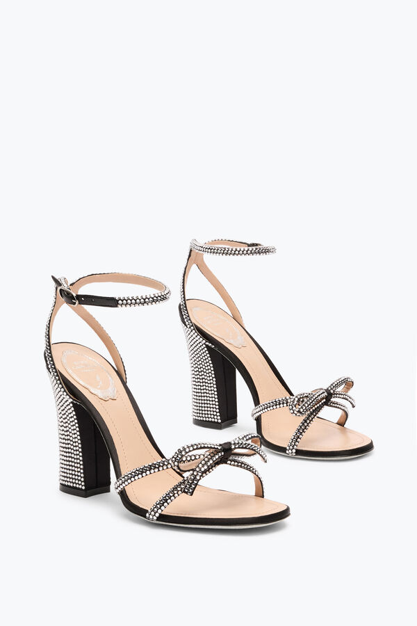 jeweled nicole svart sandal 105 rene caovilla
