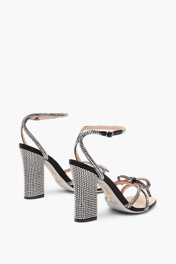 jeweled nicole svart sandal 105 rene caovilla