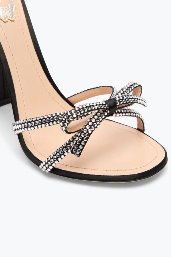 jeweled nicole svart sandal 105 rene caovilla