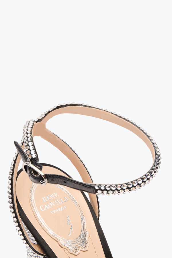 jeweled nicole svart sandal 105 rene caovilla