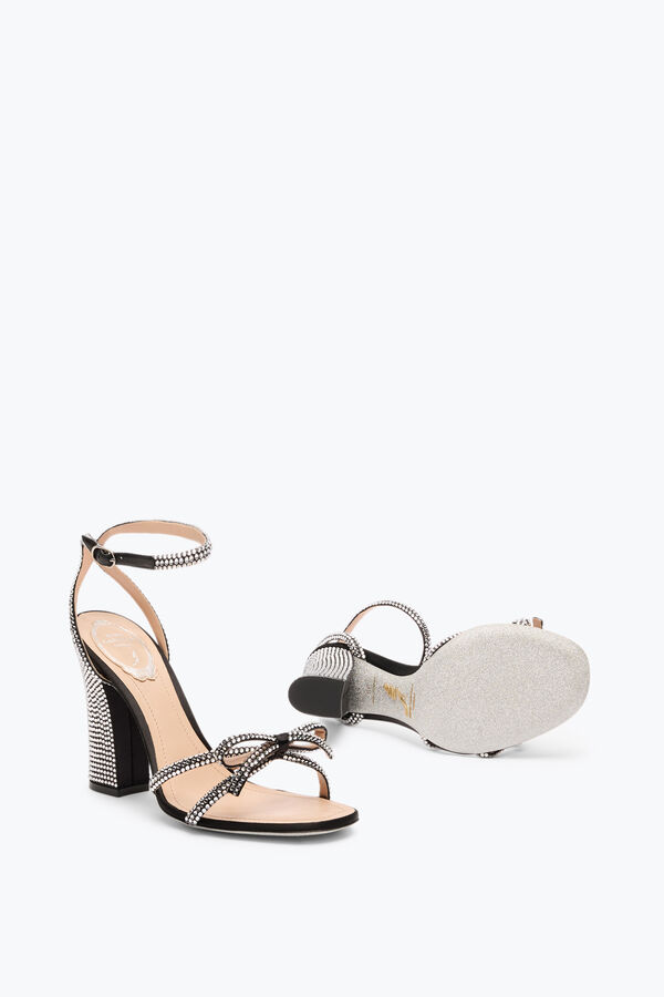 jeweled nicole svart sandal 105 rene caovilla